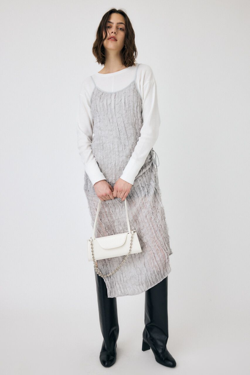 MOUSSY「SHEER FRILL キャミドレス」|ワンピース|