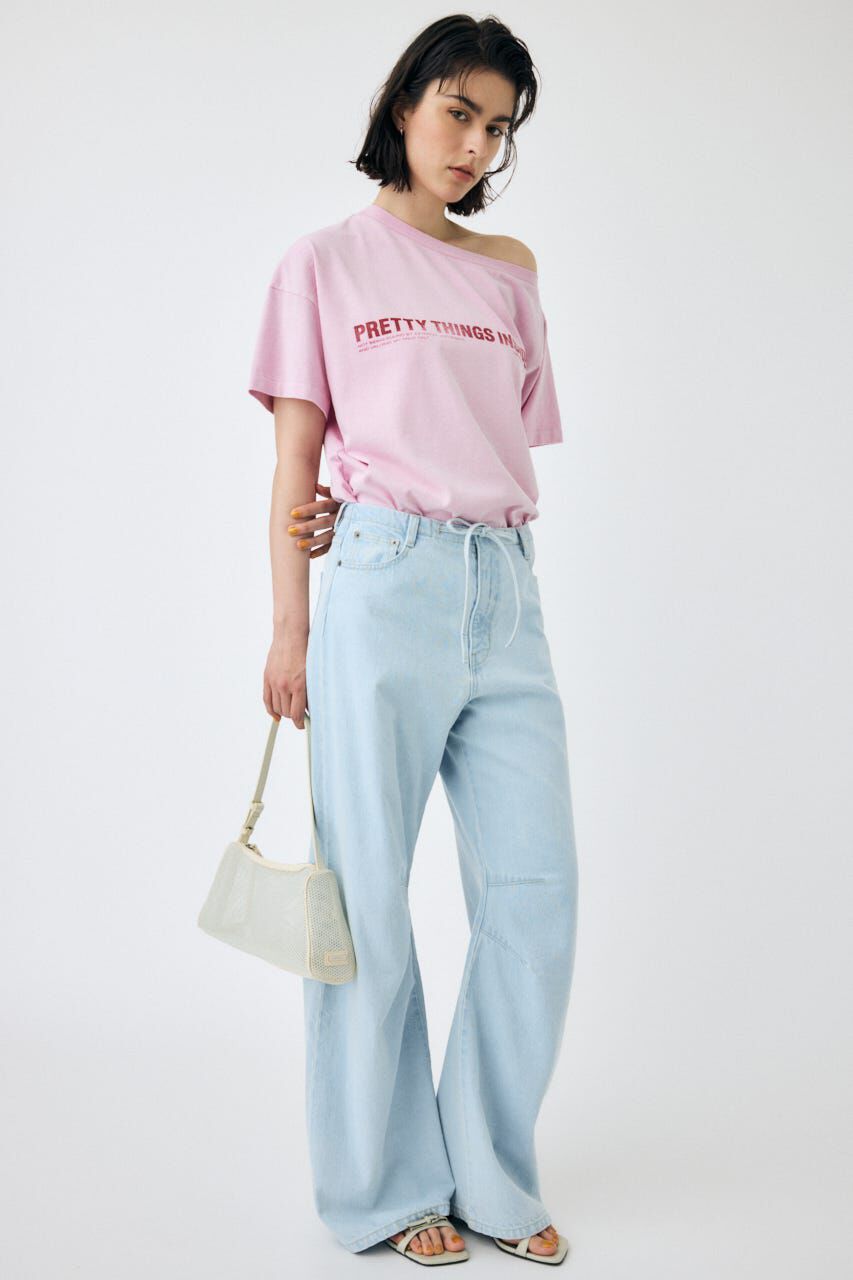 MOUSSY「ONE SHOULDER TEE」|Tシャツ・カットソー|