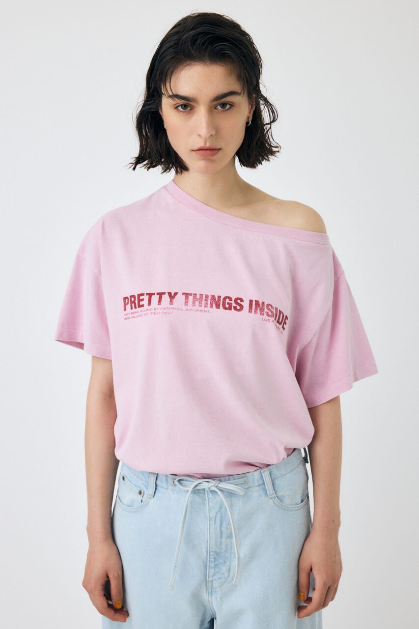 MOUSSY「ONE SHOULDER TEE」|Tシャツ・カットソー|