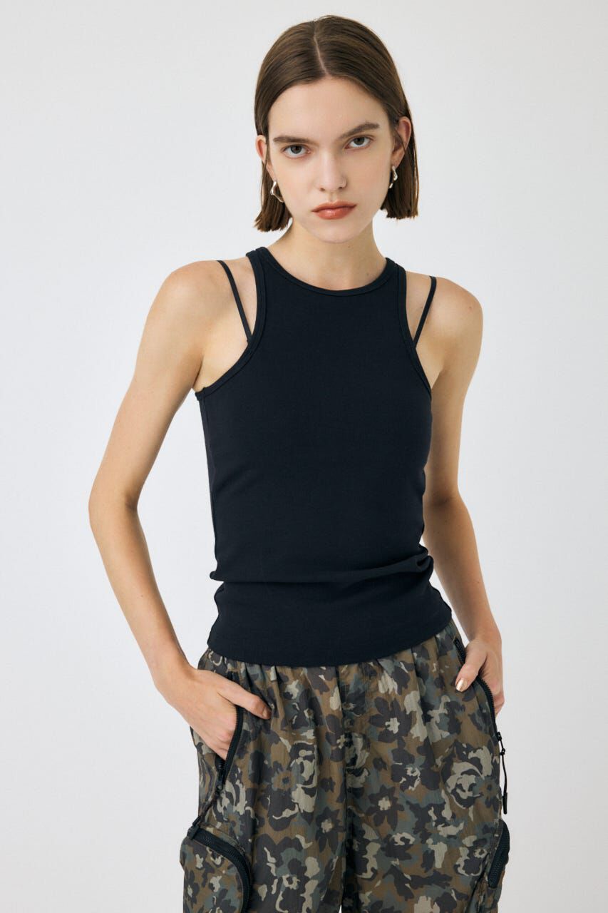 MOUSSY「AMERICAN SLEEVE タンクトップ」|タンクトップ|BLK