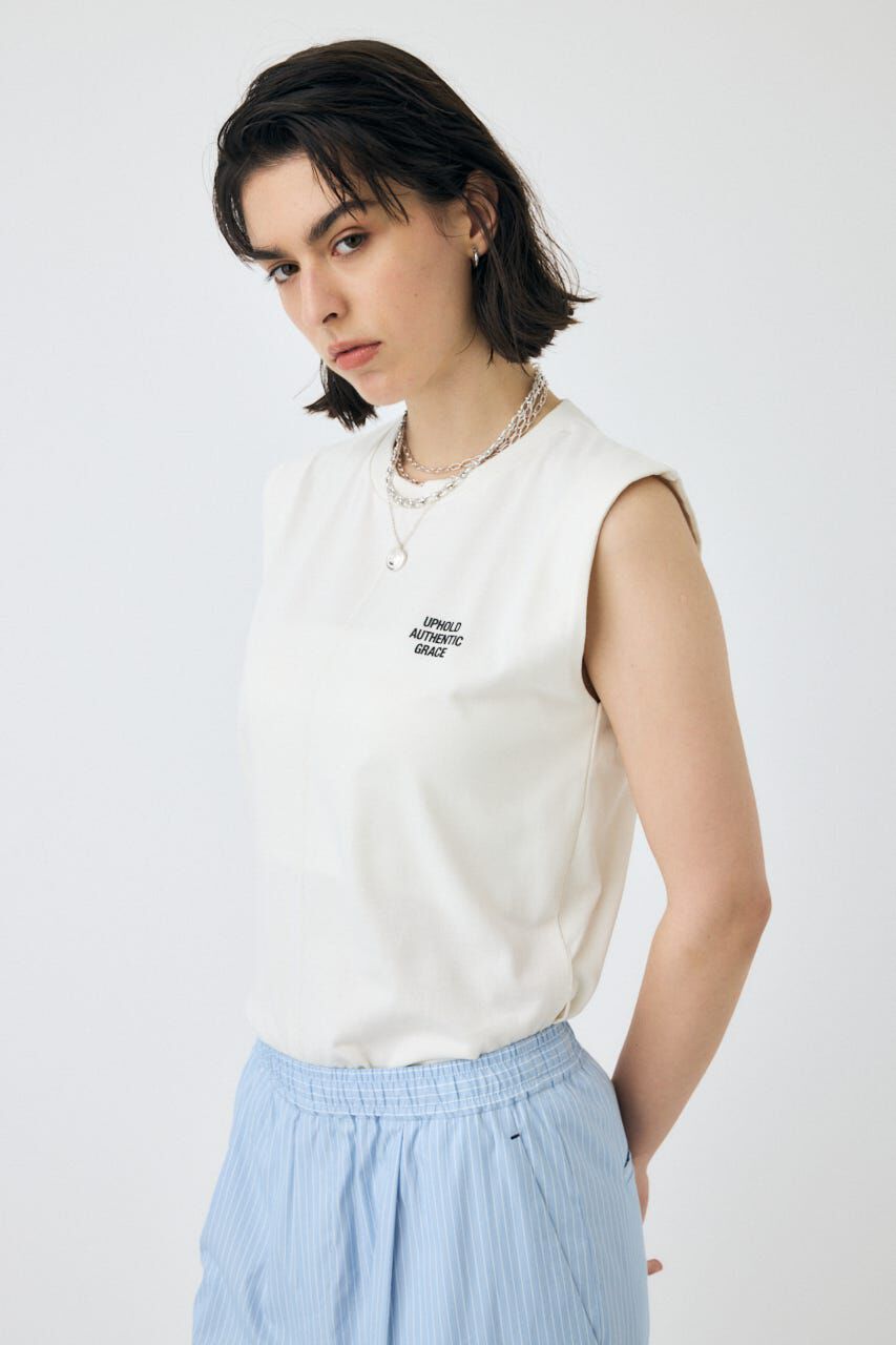 MOUSSY「TINY LETTER SLEEVELESS トップス」|その他|