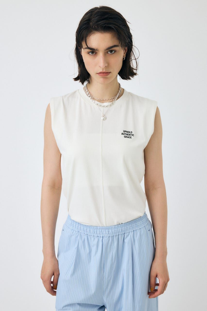MOUSSY「TINY LETTER SLEEVELESS トップス」|その他|