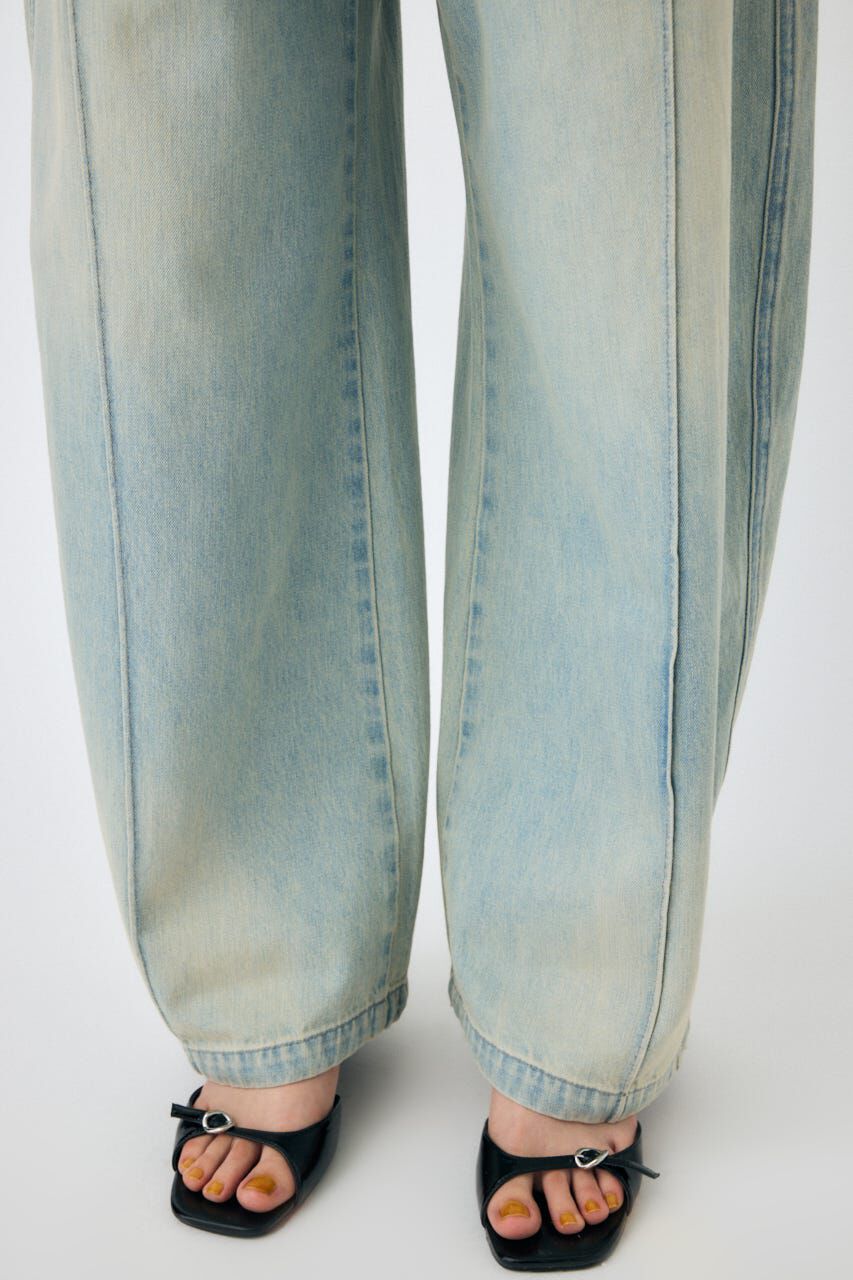 MOUSSY「PIN TUCK COCOON STRAIGHT」|デニム|