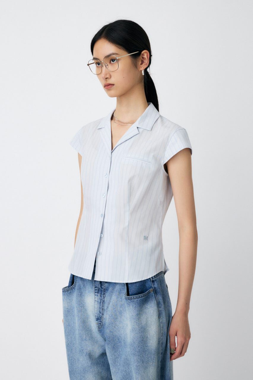 MOUSSY「MICRO SLEEVE SHIRT ブラウス」|シャツ・ブラウス|