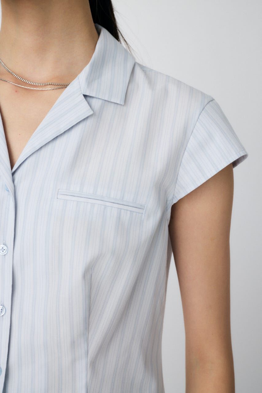 MOUSSY「MICRO SLEEVE SHIRT ブラウス」|シャツ・ブラウス|