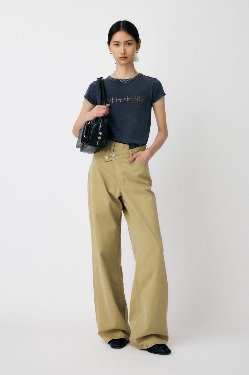 MOUSSY「STUDS LOGO TEE」|Tシャツ・カットソー|