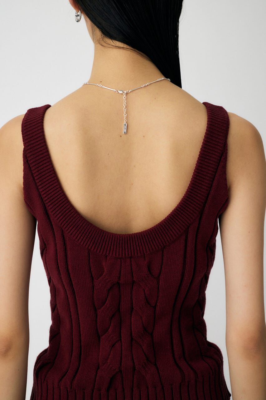 MOUSSY「CABLE KNIT キャミソール」|キャミソール|