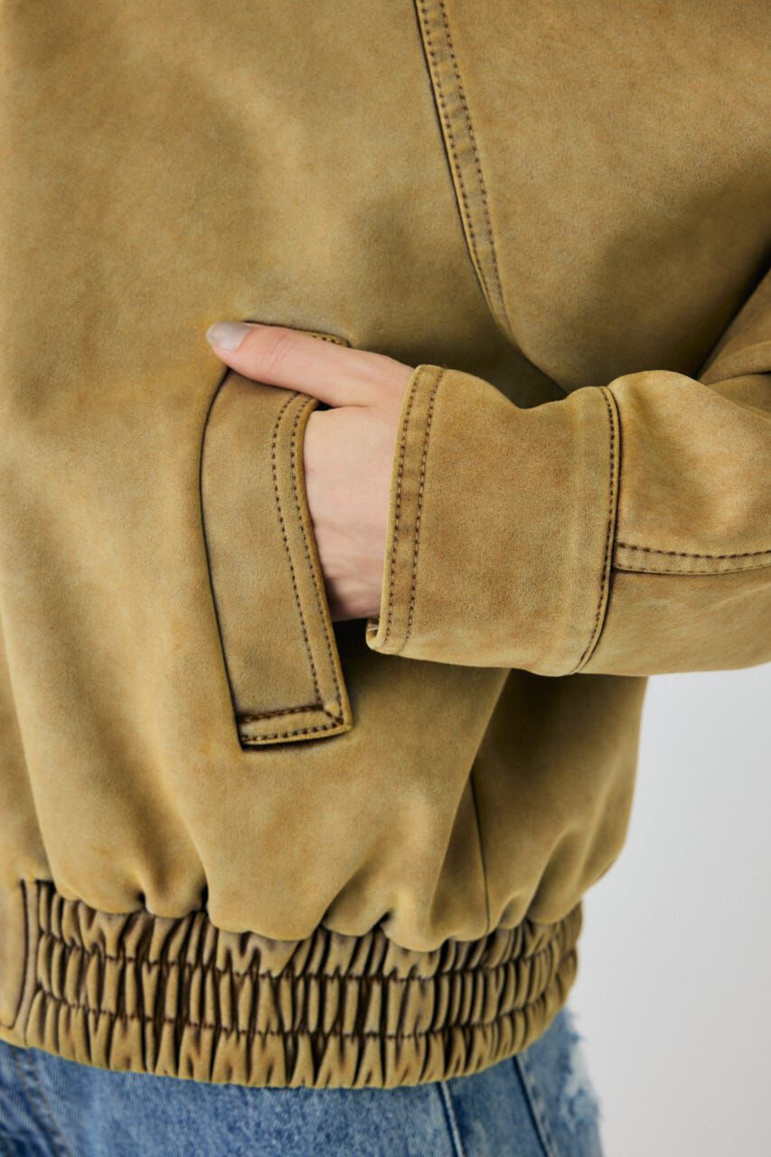 MOUSSY「F/SUEDE GATHER ブルゾン」|ブルゾン・スタジャン|