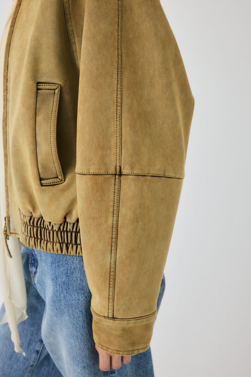 MOUSSY「F/SUEDE GATHER ブルゾン」|ブルゾン・スタジャン|