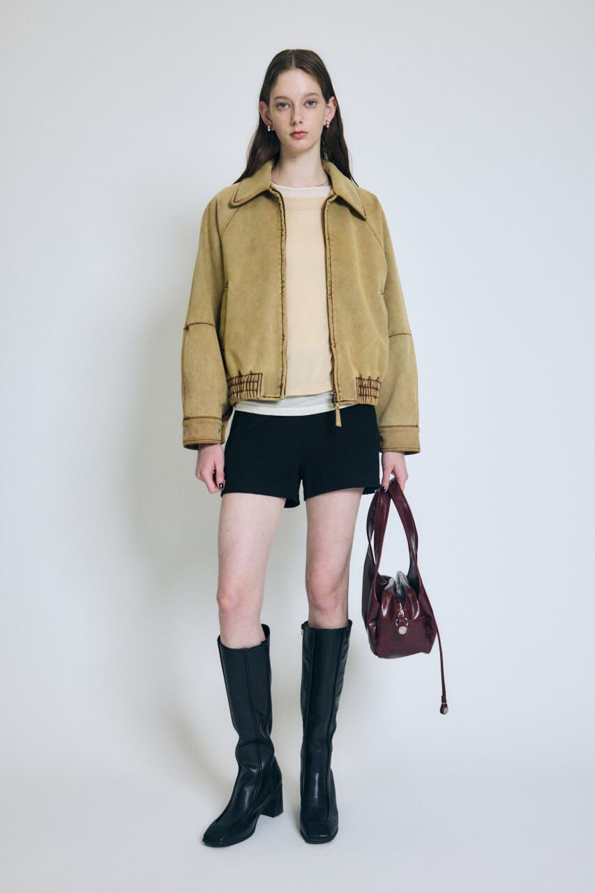 MOUSSY「F/SUEDE GATHER ブルゾン」|ブルゾン・スタジャン|