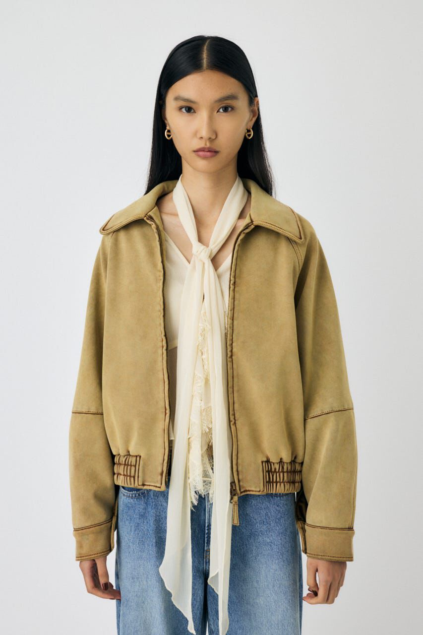 MOUSSY「F/SUEDE GATHER ブルゾン」|ブルゾン・スタジャン|