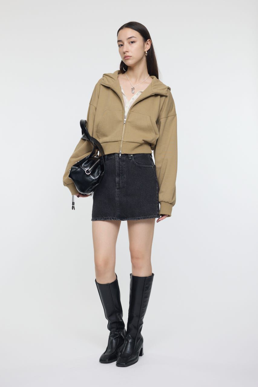MOUSSY「SHORT ZIP UP フーディ」|パーカー|