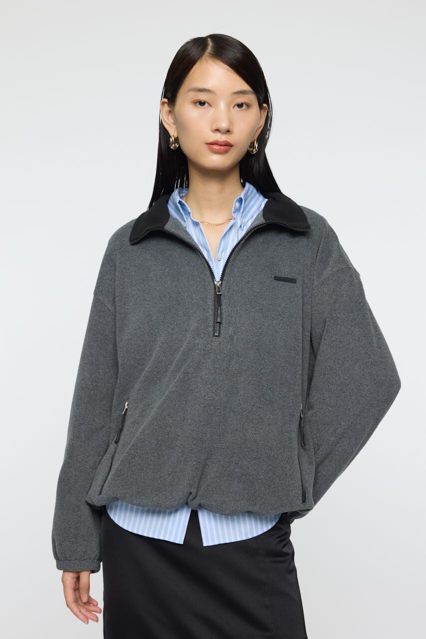 MOUSSY「FLEECE ZIP プルオーバー」|シャツ・ブラウス|T.GRY