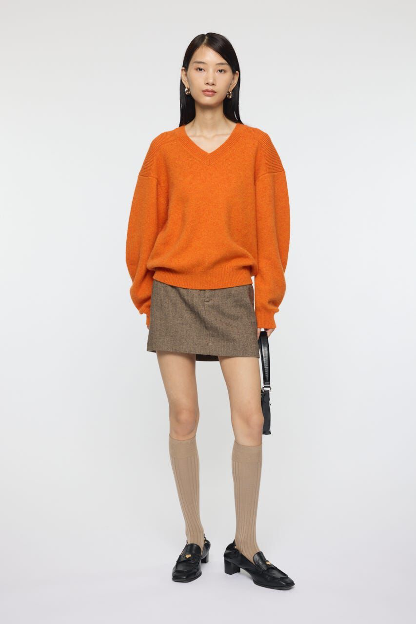 MOUSSY「DOUBLE SHOULDER V/N セーター」|ニット・セーター|