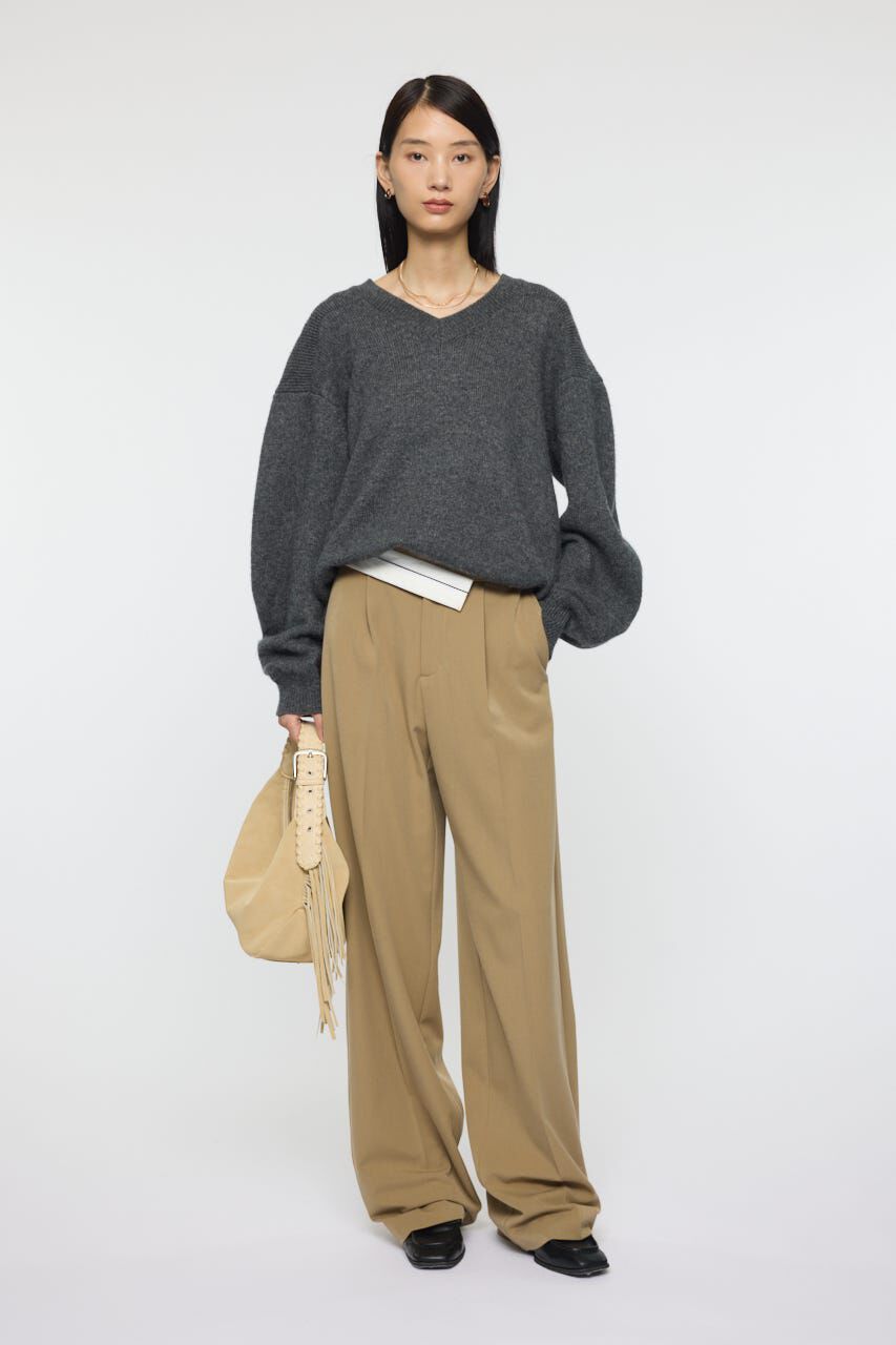 MOUSSY「DOUBLE SHOULDER V/N セーター」|ニット・セーター|