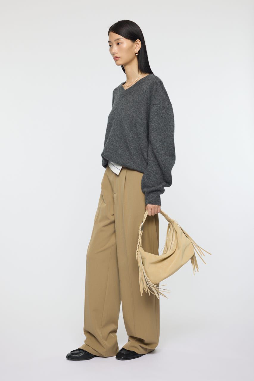 MOUSSY「DOUBLE SHOULDER V/N セーター」|ニット・セーター|