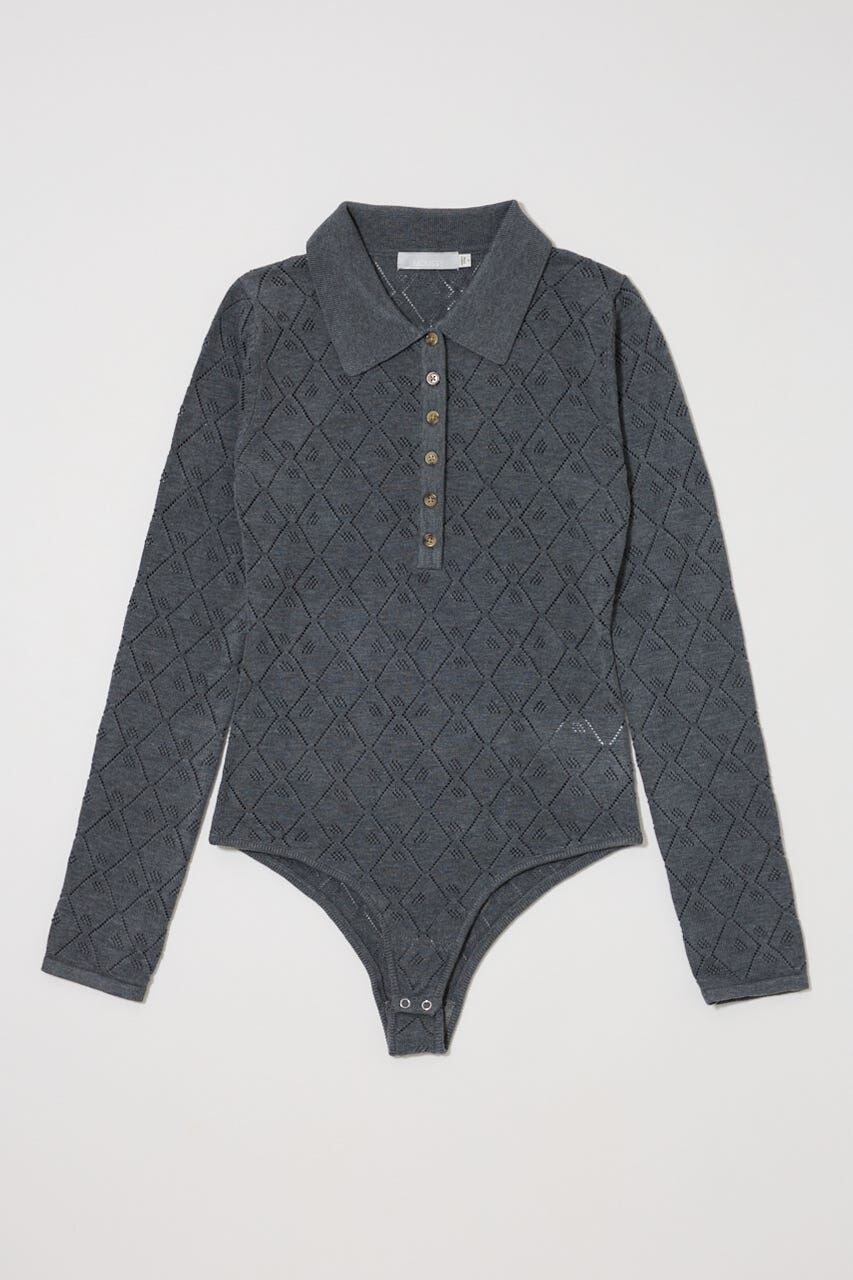 MOUSSY「EYELET KNIT ボディスーツ」|ニット・セーター|