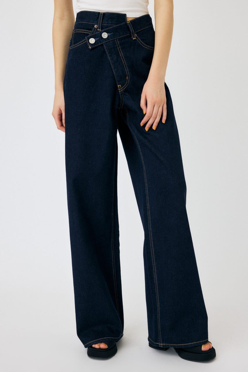 MOUSSY「CROSS WAIST WIDE ストレート」|デニム|