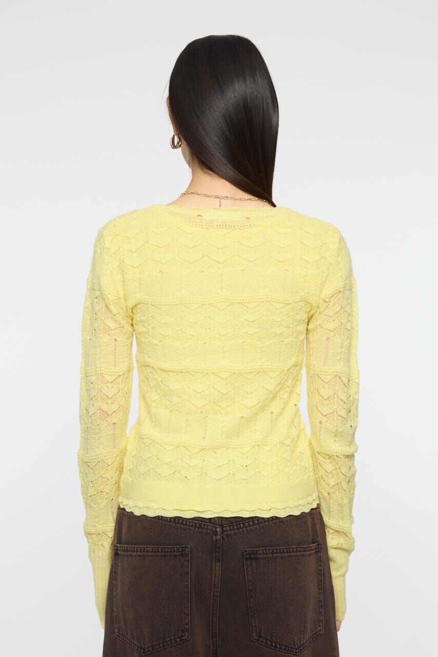 MOUSSY「MIXED EYELET ENSEMBLE トップス」|ニット・セーター|