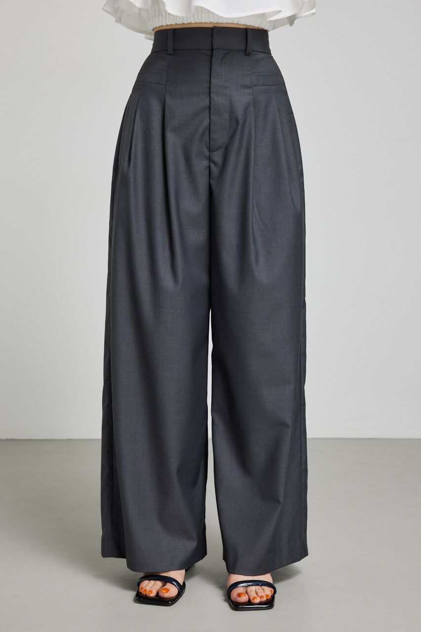 rienda「ポケットデザインタックワイドパンツ」|その他|