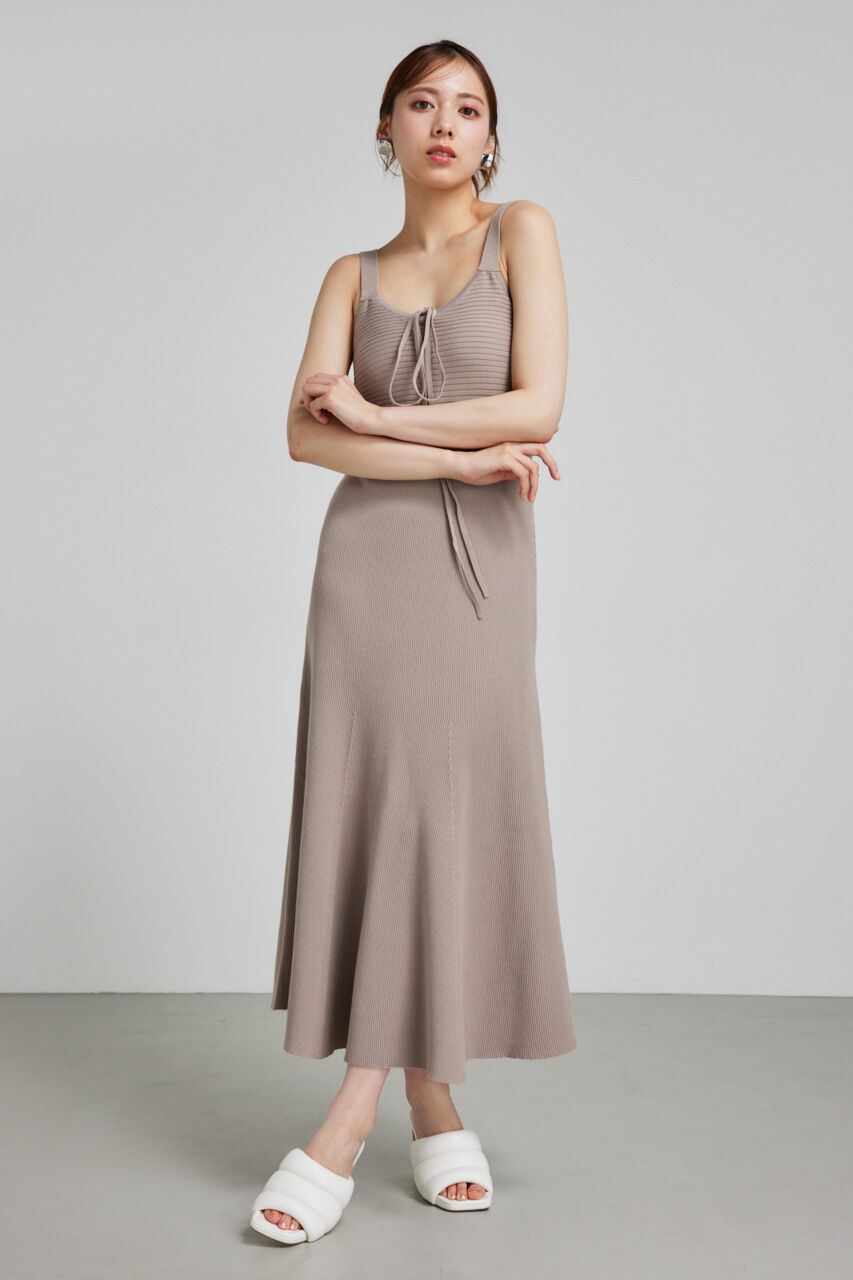 rienda「バストギャザーホルターマーメイドワンピース」|ワンピース|