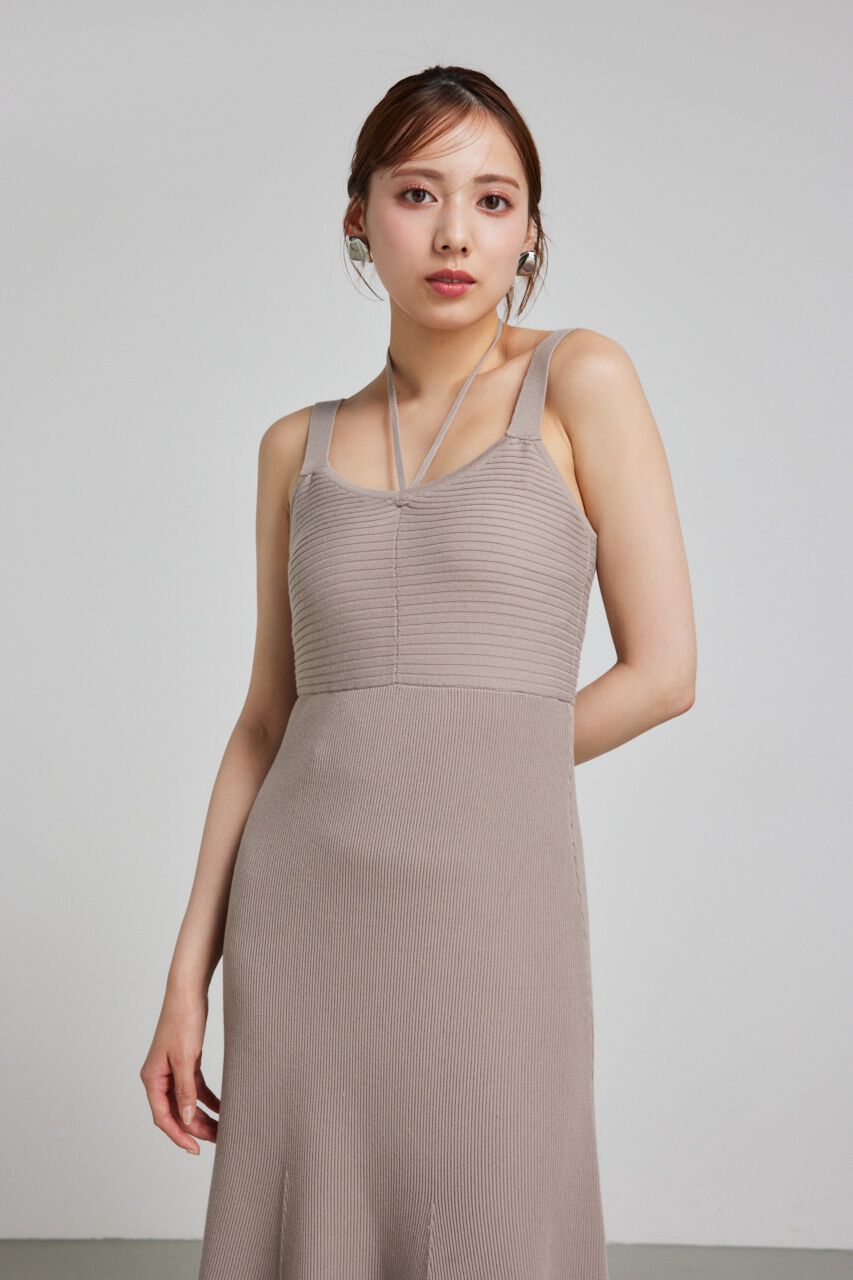 rienda「バストギャザーホルターマーメイドワンピース」|ワンピース|