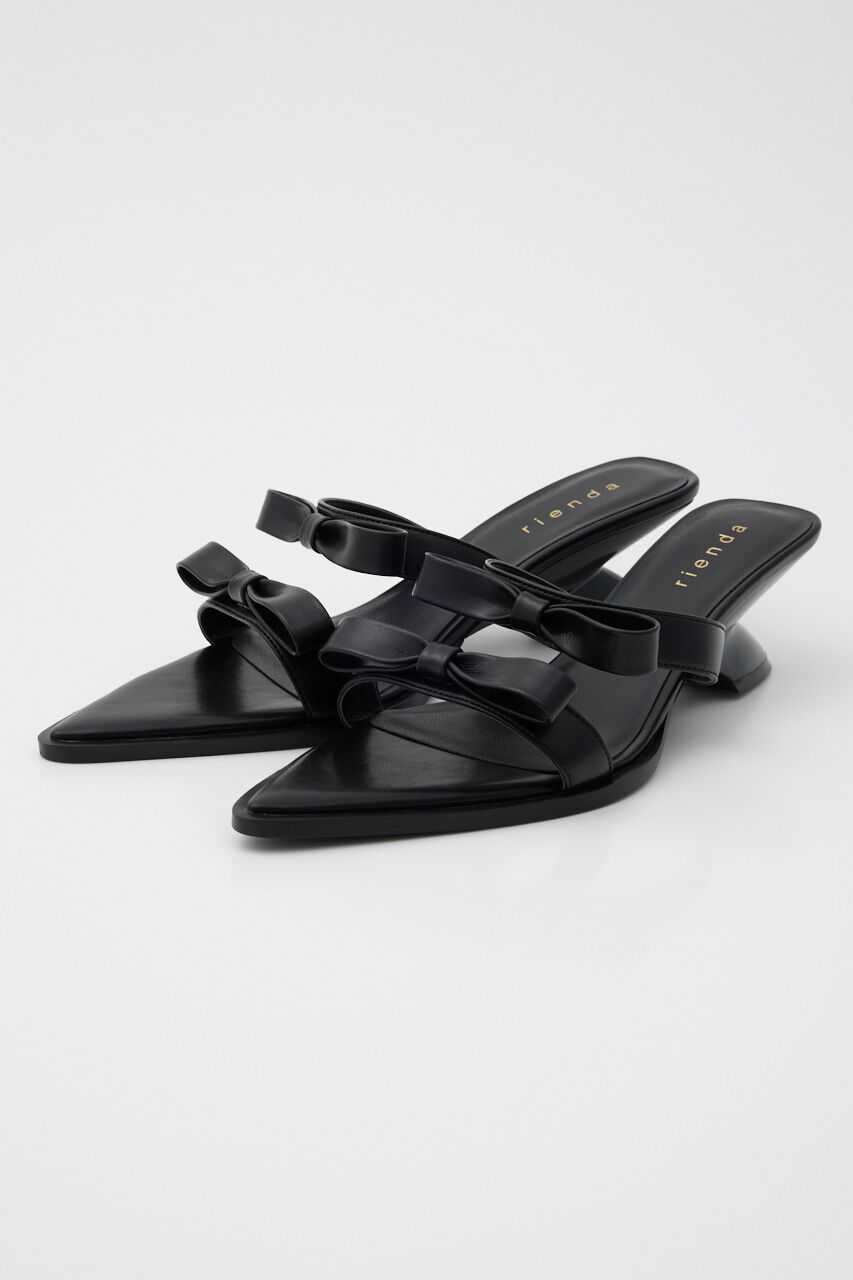 rienda「リボンフラットミュール」|サンダル|