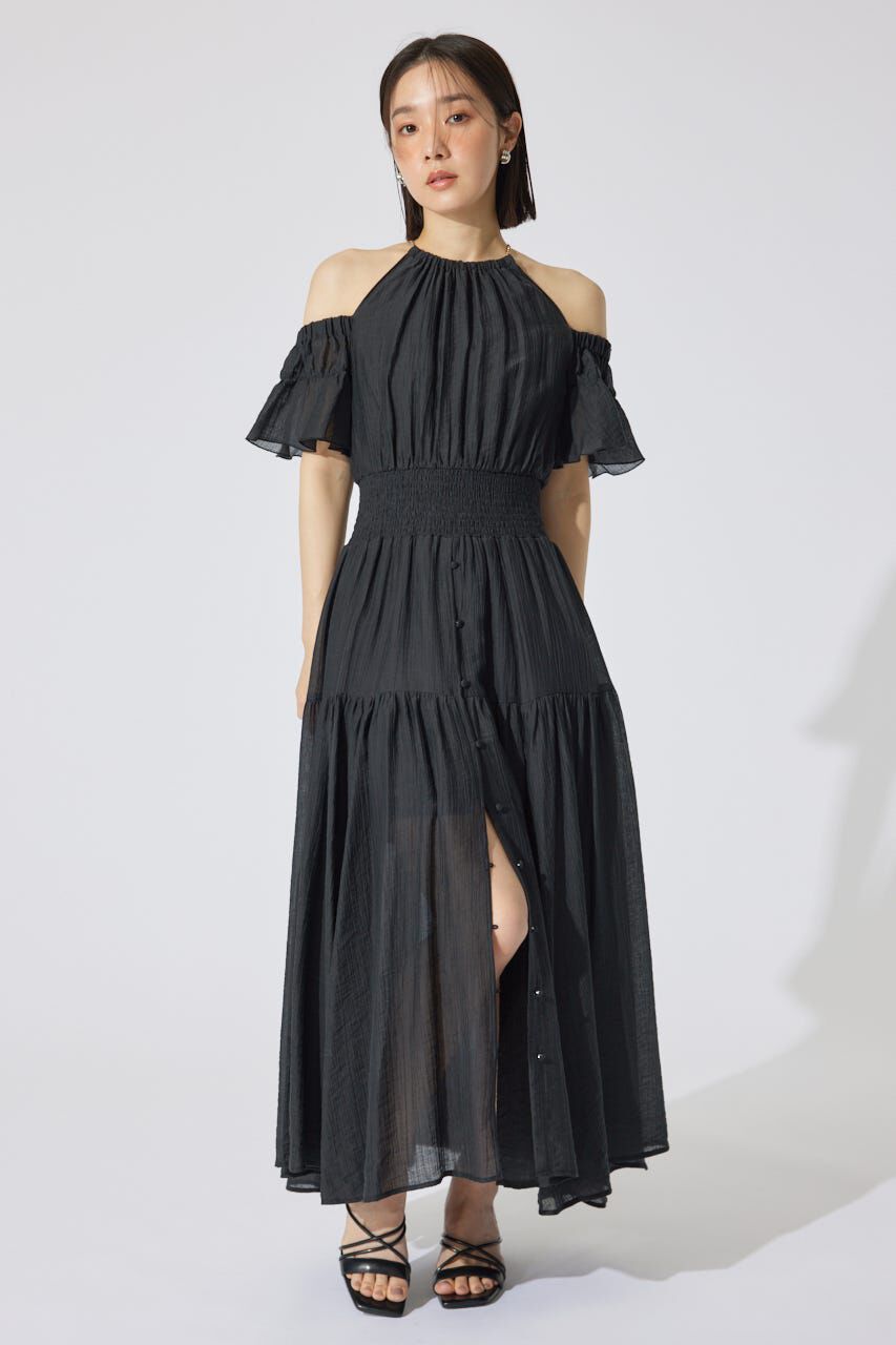 rienda「2WAYホルターネックロンパース」|ワンピース|BLK