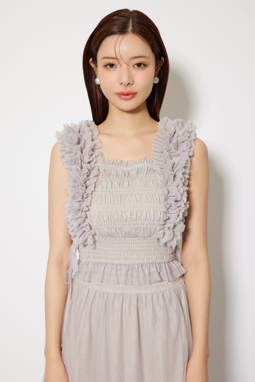 rienda「シアーチュールフリルブラウス」|シャツ・ブラウス|