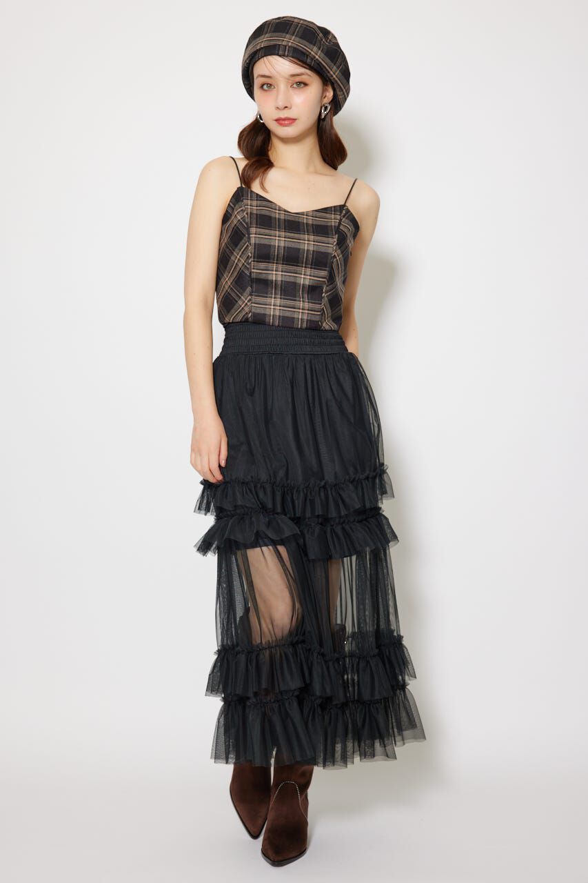 rienda「シアーチュールシャーリングハイウエストスカート」|スカート|