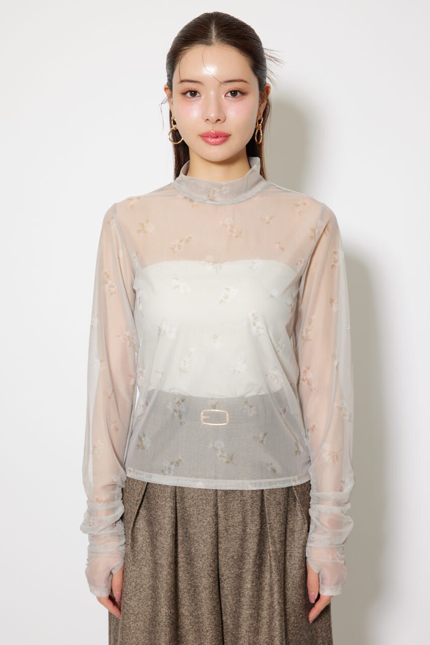 rienda「2WAYスリーブギャザーシアートップス」|Tシャツ・カットソー|