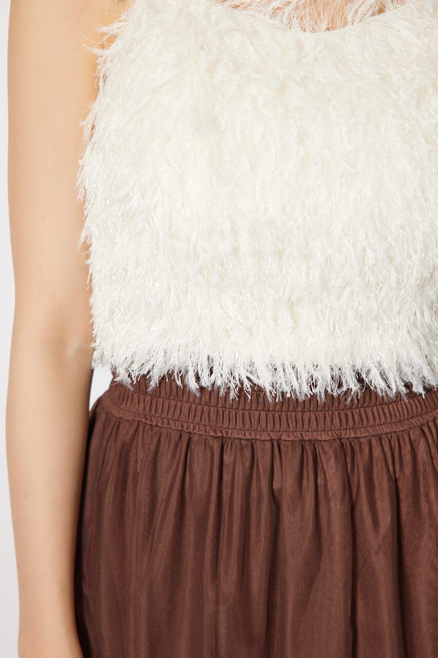 rienda「フェイクシアーフェザービスチェ」|キャミソール|