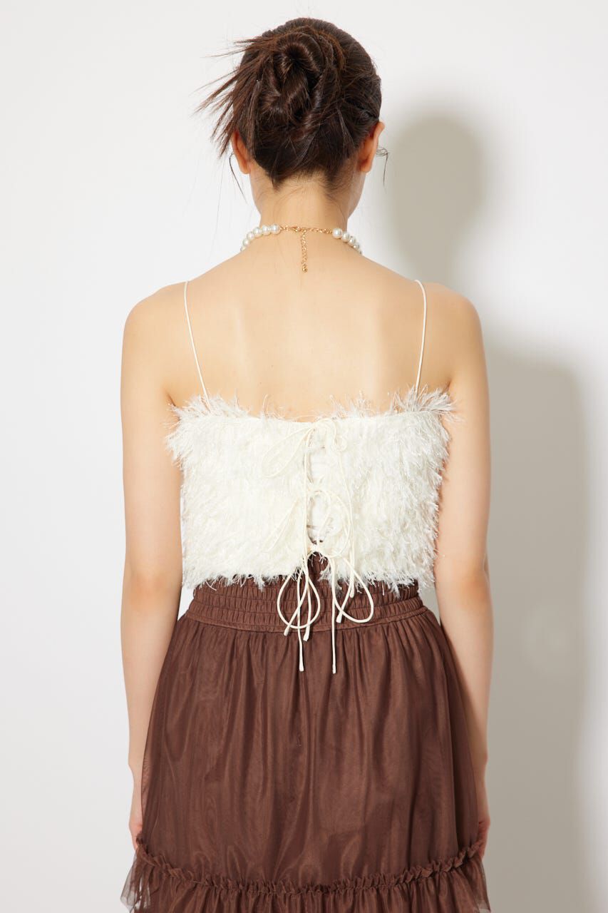 rienda「フェイクシアーフェザービスチェ」|キャミソール|