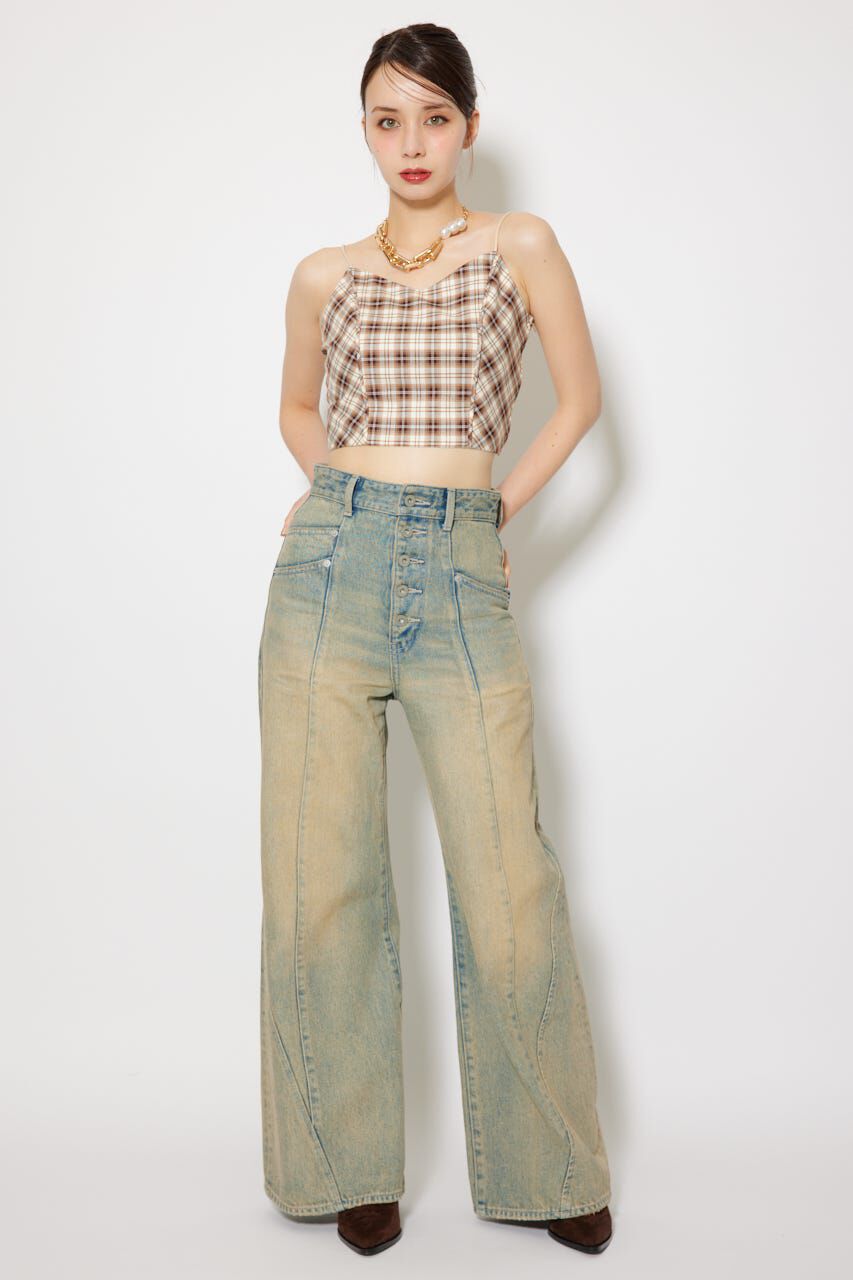 rienda「チェックビスチェ」|キャミソール|