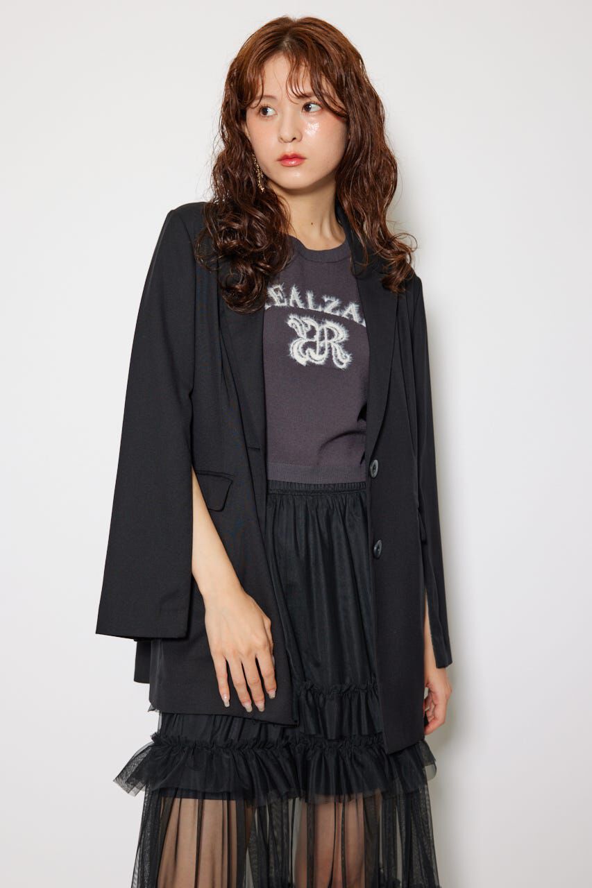rienda「2WAYシングルテーラージャケット」|その他|BLK