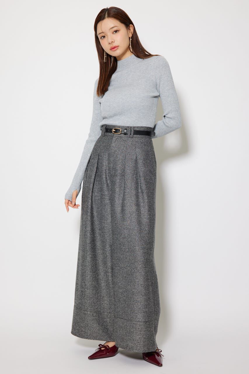 rienda「サムホール付きウォッシャブルハイネックニットトップス」|ニット・セーター|