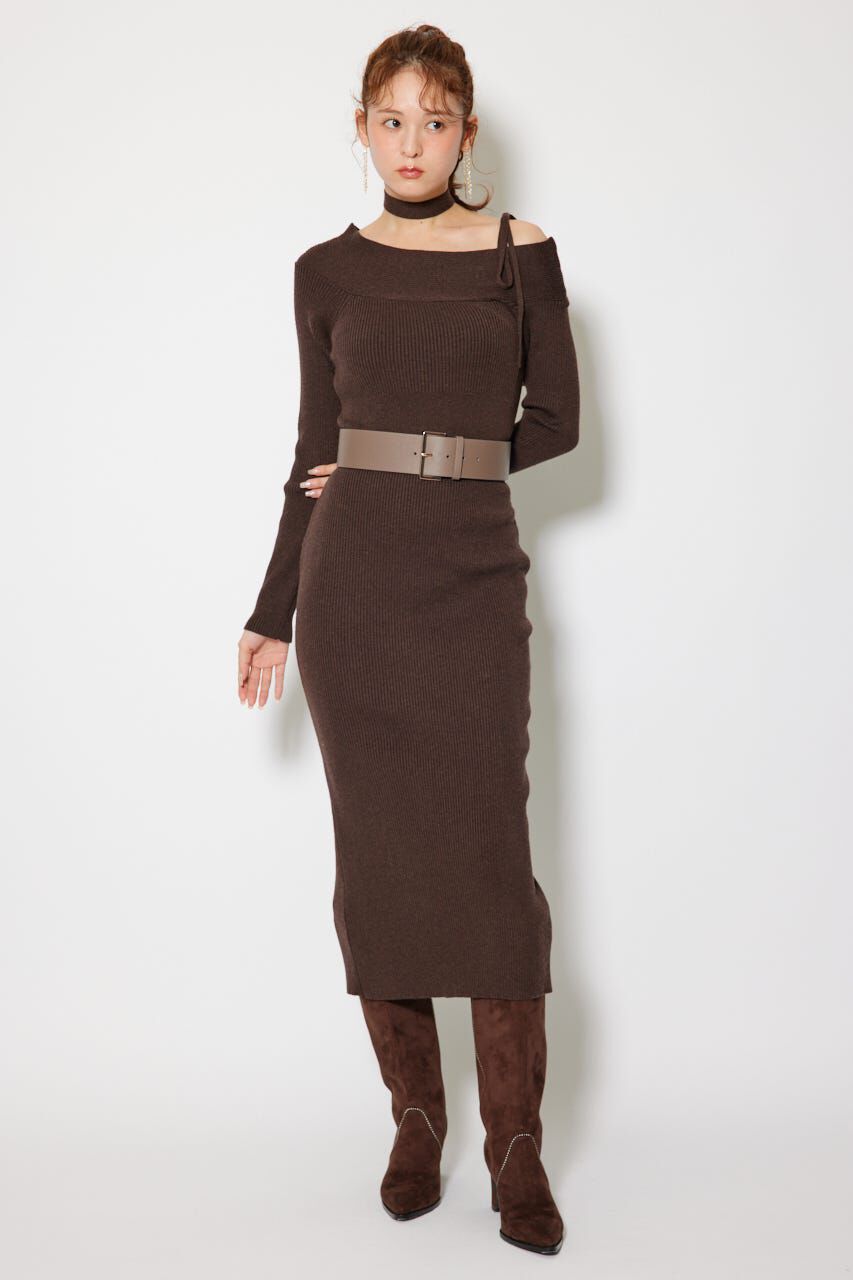 rienda「many wayワンショルニットワンピース」|ワンピース|