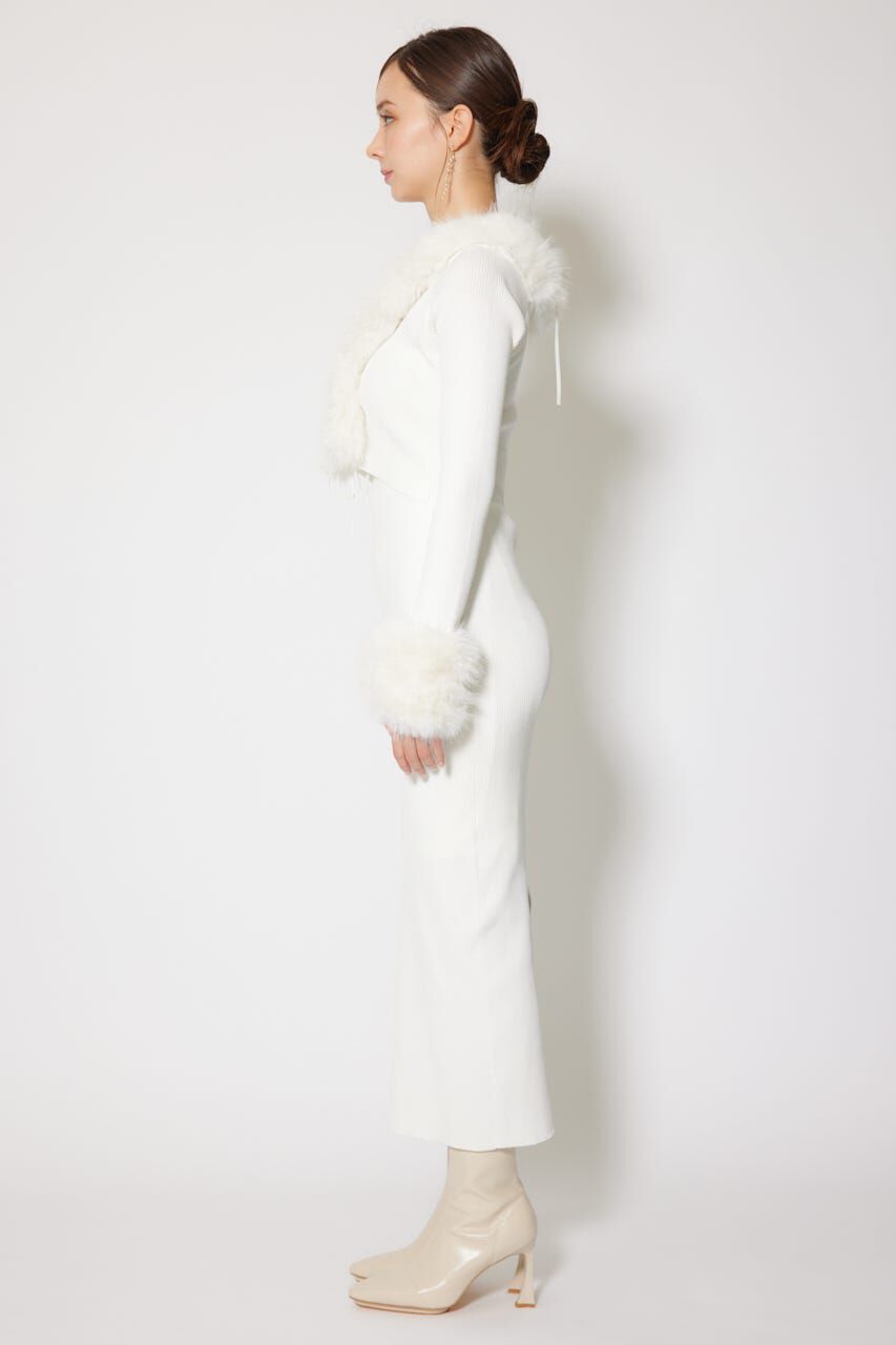 rienda「フェイクファーレディーニットワンピース」|ワンピース|