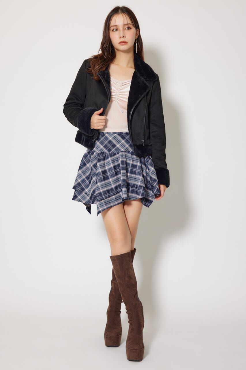 rienda「25AWフェイクスエードムートンライダースジャケット」|その他|