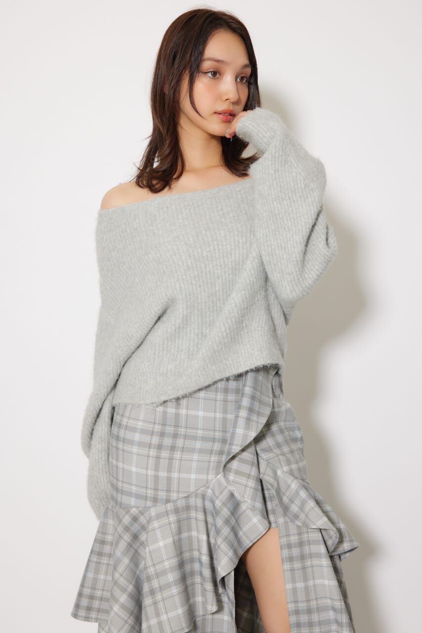 rienda「オフショルニットトップス」|ニット・セーター|