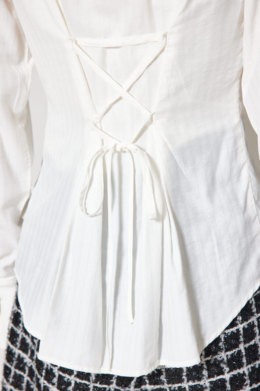 rienda「ウエストシェイプボウタイシャツ」|シャツ・ブラウス|