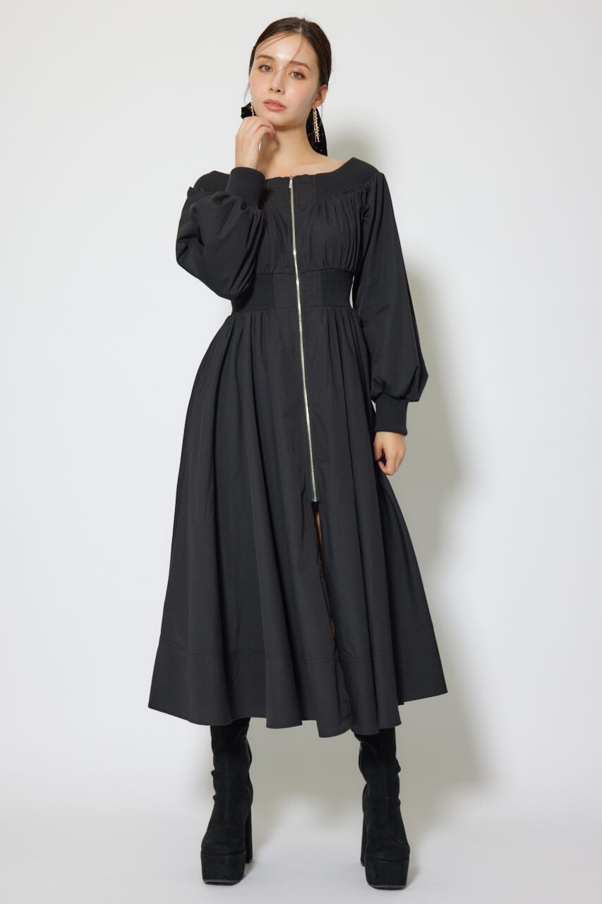 rienda「MA-1オフショルロングスリーブワンピース」|ワンピース|