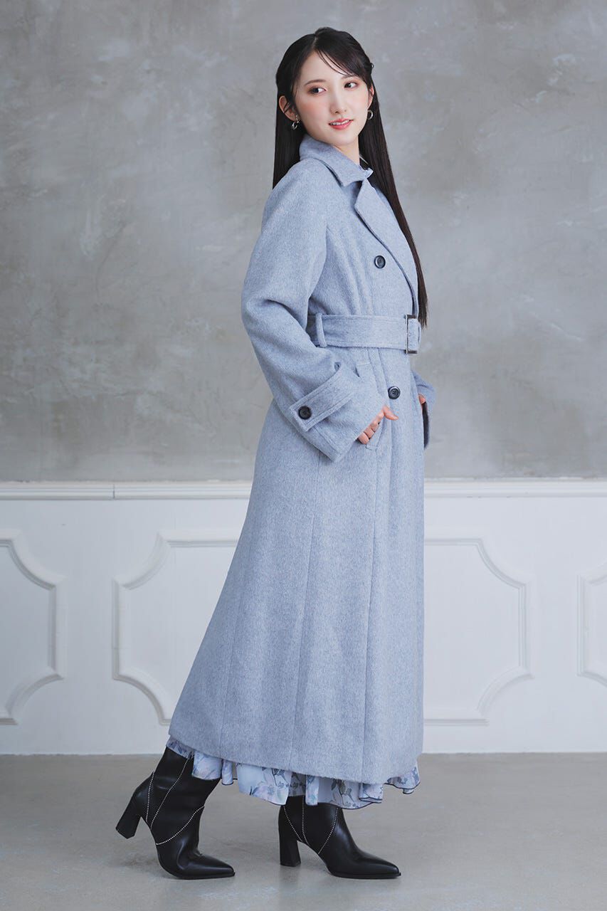 rienda「ダブルカラーシェイプドチェスターコート」|その他|BLU