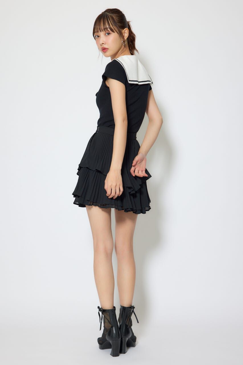 rienda「セーラーカラーデザインニットトップス」|ニット・セーター|