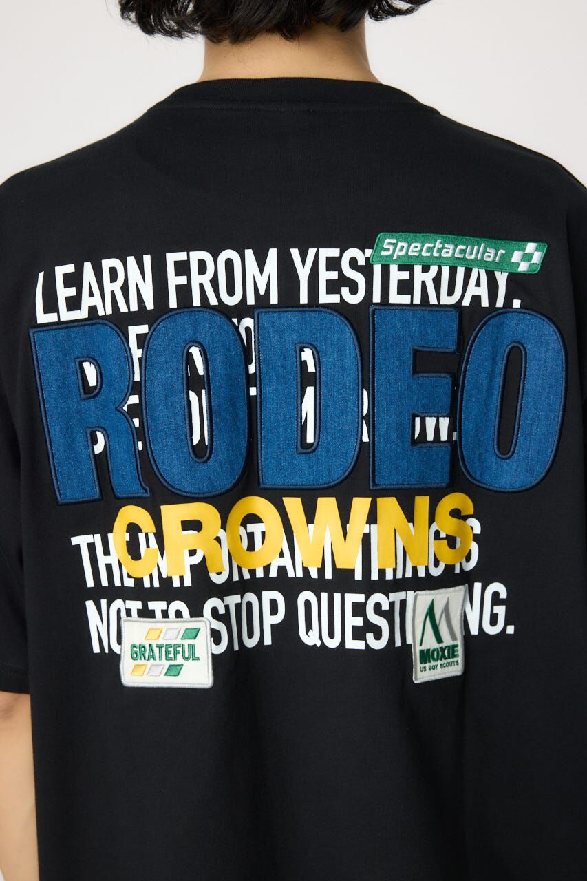 RODEO CROWNS「メンズOverlap デニムアップリケTシャツ」|Tシャツ・カットソー|