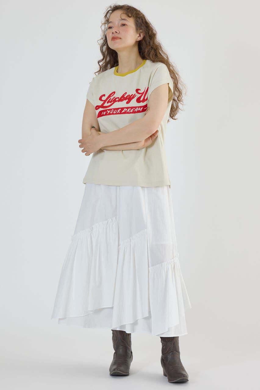 RODEO CROWNS「アシンメトリーギャザースカート」|スカート|