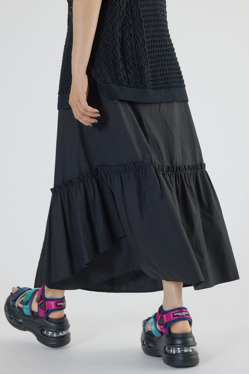 RODEO CROWNS「アシンメトリーギャザースカート」|スカート|