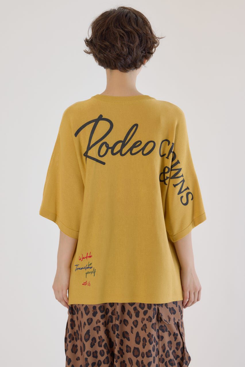 RODEO CROWNS「BIG LOGO5分袖ニットトップス」|ニット・セーター|
