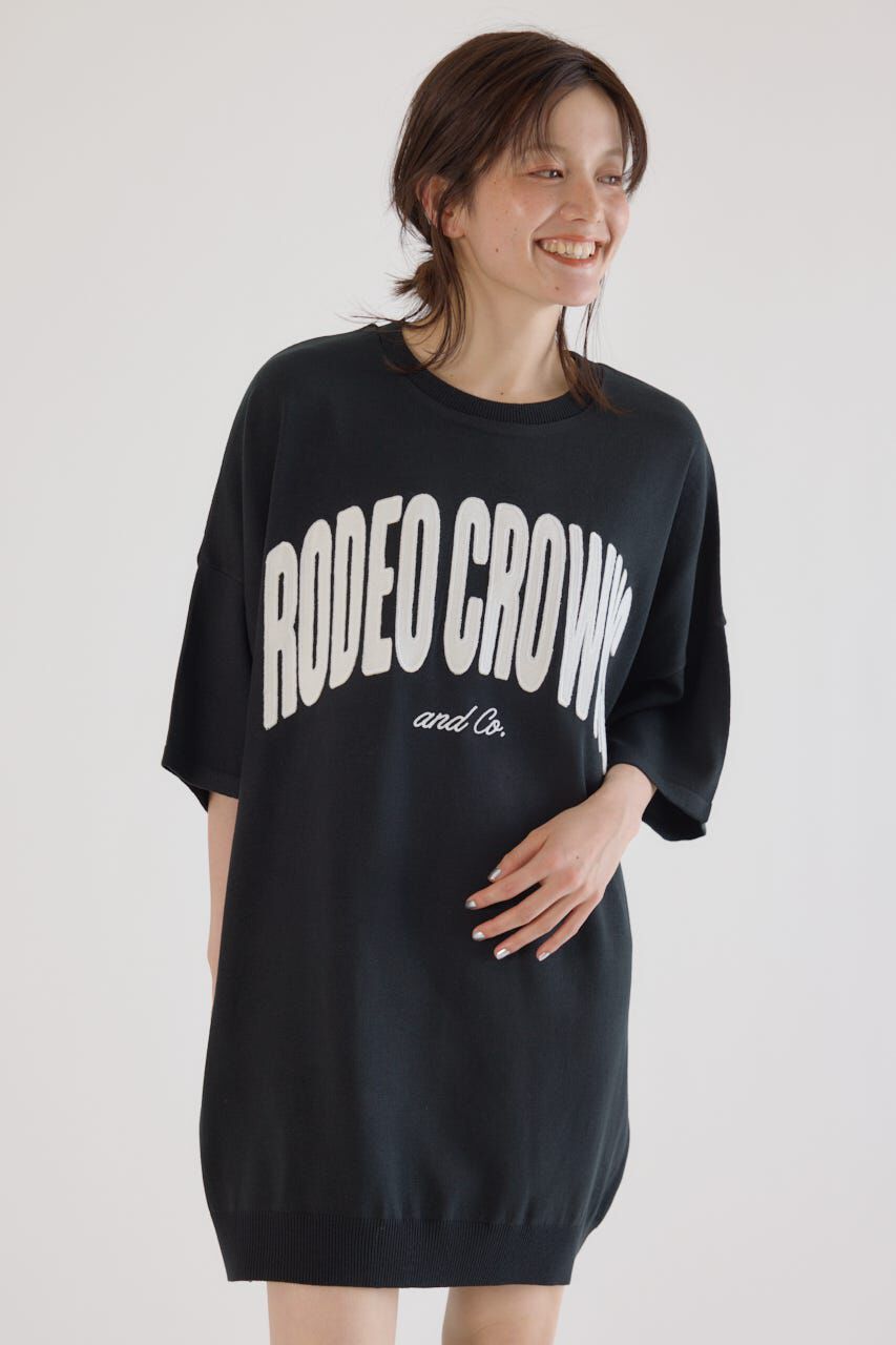 RODEO CROWNS「CURVE LOGOコンビニットワンピース」|ワンピース|