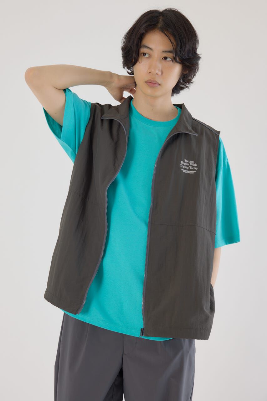 RODEO CROWNS「ドロストスタンドネックベスト」|ダウンベスト・ベスト|C.GRY